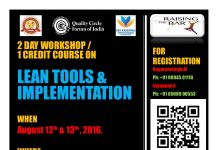 Two Days Workshop on Lean Tools & Implementation Two Days Workshop on Lean Tools & Implementation