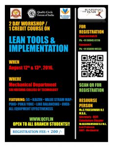 Two Days Workshop on Lean Tools & Implementation