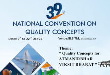 39th National Convention on Quality Concepts (NCQC 2025), brought to you by QCFI in association with GL Bajaj Institute of Tech & Mgmt., Greater Noida NCQC 2025