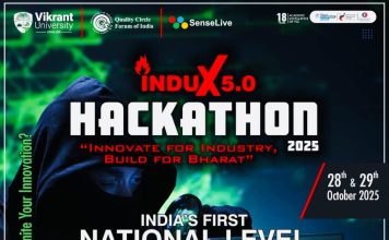 INDUX 5.0, India’s first National-level Hackathon on Industry 5.0 and Smart Manufacturing on 28th-29th October 2025