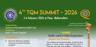 4th TQM Summit 2026 on 5th-6th February 2026 at Pune, Maharashtra organized by QCFI-HQ hosted by QCFI Pune