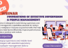 Webinar on Foundations of Effective Supervision & People Management on 20th Feb, 2026