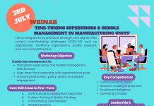 Webinar on Fine-Tuning Supervisors & Middle Management in Manufacturing Units on 3rd July 2026