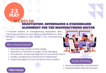 Webinar on Negotiation, Governance & Stakeholder alignment on 23rd May by QCFI HQ