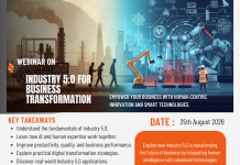 Webinar on Industry 5.0 for Business Transformation on 25th August 2026 by QCFI HQ