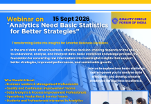 Webinar on “Analytics Need Basic Statistics for Better Strategies” on 15th September 2026 by QCFI HQ