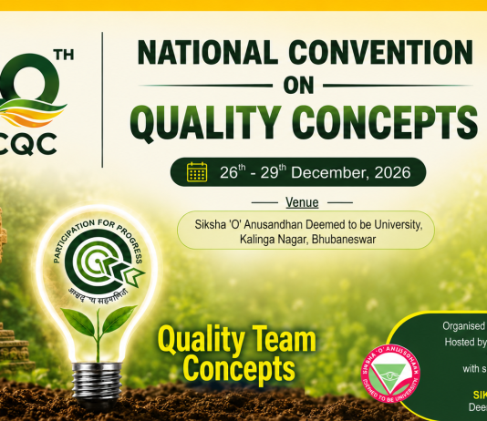 The 40th National Convention on Quality Concepts (NCQC-2026) on 26-29th Dec, 2026